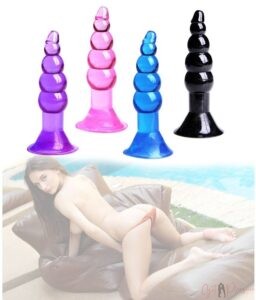 Silicone Hot Erotic G-Spot Stimulation Jelly Anal Plug