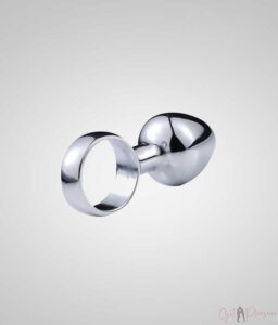 Metal Butt Plug With Pull Ring Safe Beginner Anal Sex Toys Women