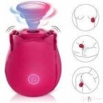 ROSE CLITORAL SUCKING VIBRATOR WITH 7 INTENSE SUCTION NIPPLE STIMULATOR FOR WOMEN