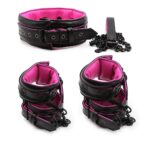 Pink Black Handcuffs Ankle Cuffs