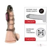 Black Penis Sleeve With Vibrator