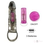 Black Penis Sleeve With Vibrator