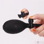 Silicone Inflatable Anal Buttplug Black