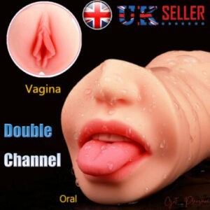 Realistic Pussy Real Vagina and Mouth Oral Silicone 3D Deep Throat Men Masturbator