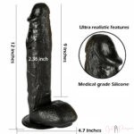 12 Inches Long Silicone Black Dildo