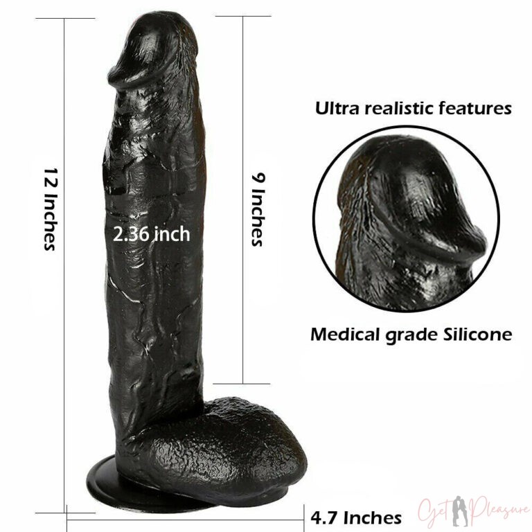 12 Inch Black Dildos