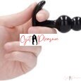 Black Silicone Beaded Anal Butt Plug