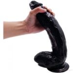 12 Inches Long Silicone Black Dildo
