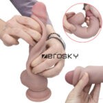 Dual Skin Silicone 8 Inch Dildo