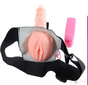 Silicone Pussy Attached With Strapon Dildo Vibrator