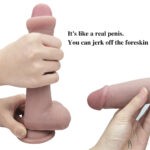 Dual Skin Silicone 8 Inch Dildo