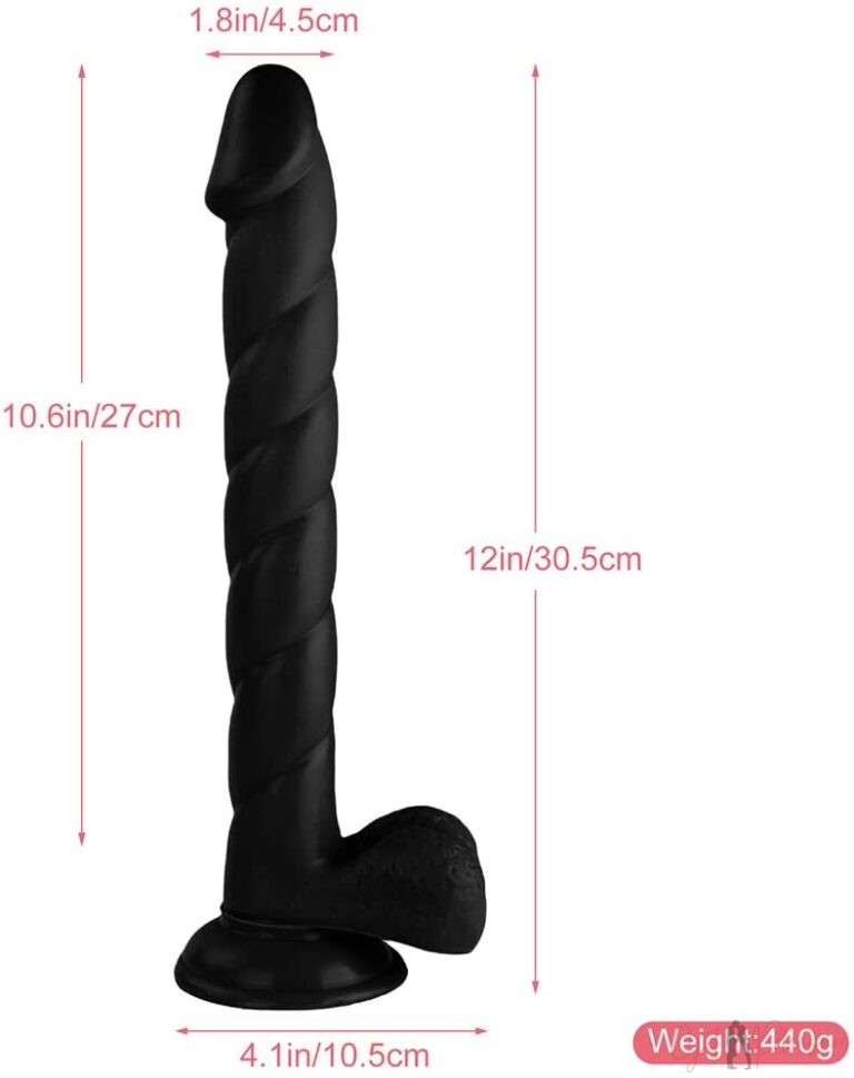 12 Inches Black Penis Dildos