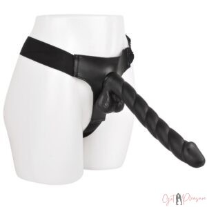 12 Inches Black Slim Strapon Dildos