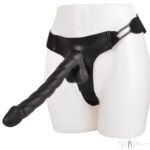 12 Inches Black Slim Strapon Dildos