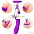 Pussy Licking Sucking Vibrator With Tongue -Purple