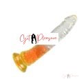 7.87 Inches Double Colour Jelly Penis Dildo With Powerful Suction Cup Dong