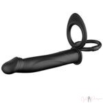 Double Penetration Black Anal Vibrator Strapless Dildos