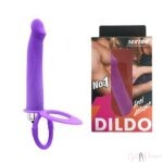 Purple Strapless Double Penetration Anal Dildo