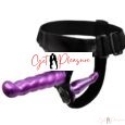 Lesbian Double Strapon Realistic Dildo Ultra Elastic Harness Strap on Dildo