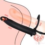 Double Penetration Black Anal Vibrator Strapless Dildos
