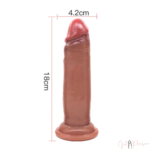 8 Inches Sliding Realistic Skin Dildo For Couple