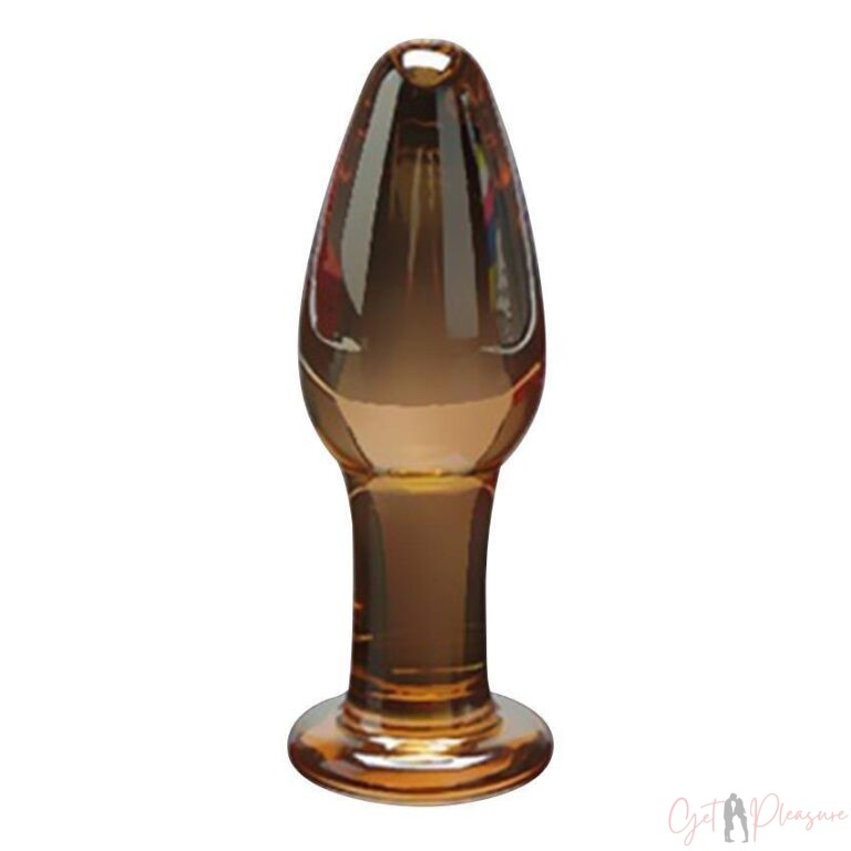 Brown Glass Anal Buttplug For Men