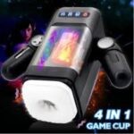 4 IN 1 Amovibe Game On Cup 8 Thrusting Settings 10 Vibrations and 2 Heating Levels