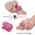 2Pcs Pink Vibrating Cock Ring Men Delay Ejaculation Ring