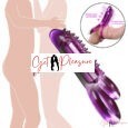 Powerful Vibrating Dual Penis Cock Ring Clit Stimulator Couple Sex Toys for Men