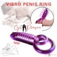 Powerful Vibrating Dual Penis Cock Ring Clit Stimulator Couple Sex Toys for Men