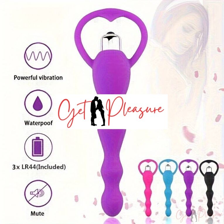 3 Beads Anal Buttplug With Vibrator