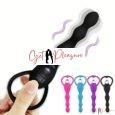 Black Vibrating Anal Beads Butt Plug For Men and Women