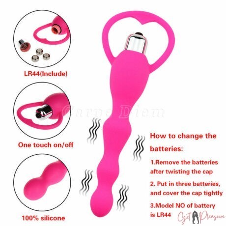 Pink Silicone Trainer Anal Beads For Beginners