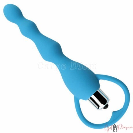 Super Soft Beaded Anal Buttplug With G Spot Vibrator