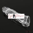 17cm Crystal Clear Reusable Condom Sleeve For Men