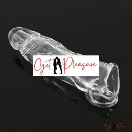 17cm Crystal Clear Reusable Condom Sleeve For Men