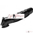 Black Penis Sleeve With Ball Loop -7 Inches