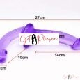 Double Ended Strapless Strap On Dildo-Purple