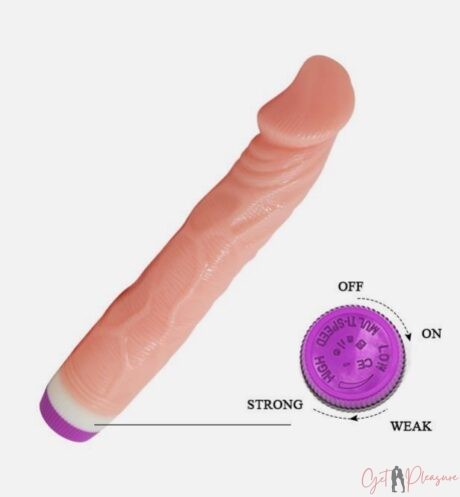 8.5 Inches Vibrating Penis Dildo-Flesh