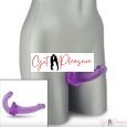 Double Ended Strapless Strap On Dildo-Purple