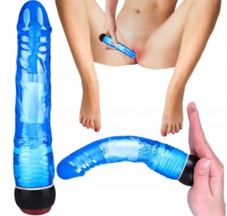 Jelly Stick Penis Dildo Vibrator -Blue
