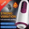 10 Vibration Telescopic Sucking Heating Deep Throat Men Sex Toys