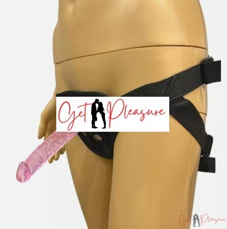 Beginners 5.7 Inches  Slim Dildo With Strapon -Pink
