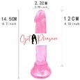 Beginners 5.7 Inches  Slim Dildo With Strapon -Pink