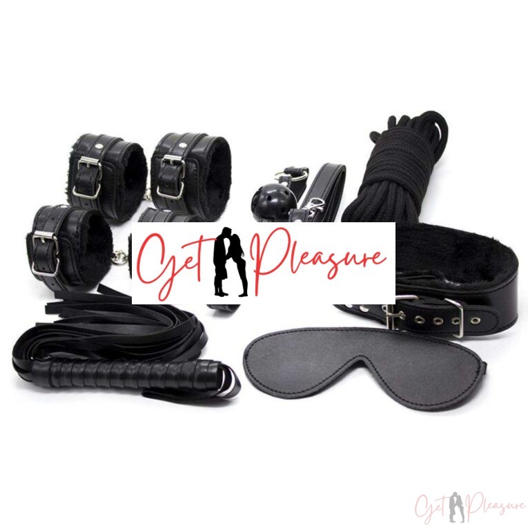 7 pieces BDSM Bondage Kit Black India