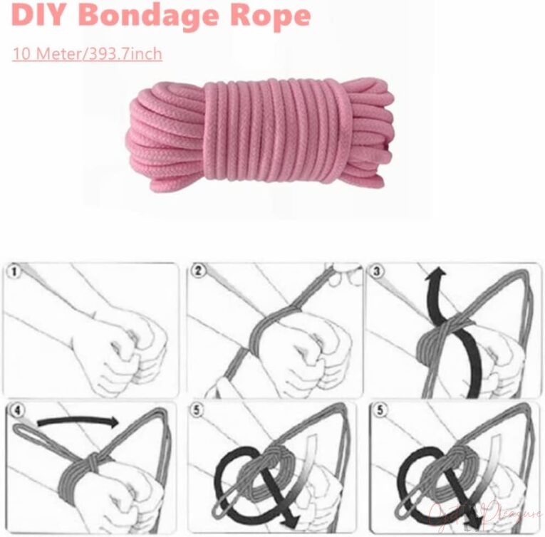 BDSM Rope Kit SM Play Games Pink