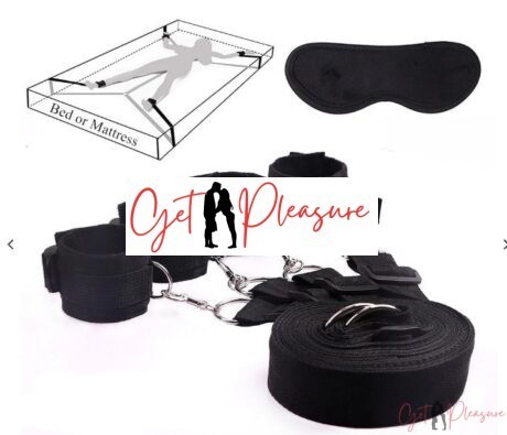 Blind Folder With Bed Restraint Kit BDSM Sex Toys Black