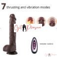 9 inch Black Automatic Remote Control Thrusting Dildo