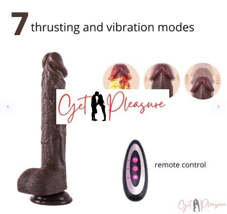 9 inch Black Automatic Remote Control Thrusting Dildo