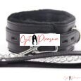 BDSM Collar and Leash in Black Version